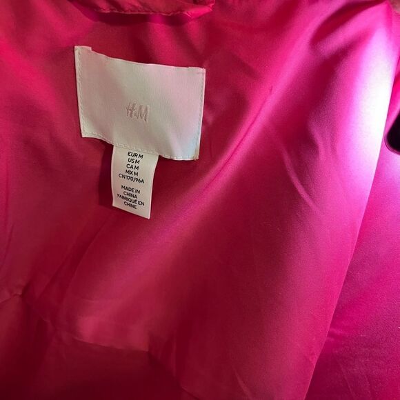 H&M Fuchsia Pink Wool blend Shirt Jacket Size M Like New Condition - Picture 10 of 11